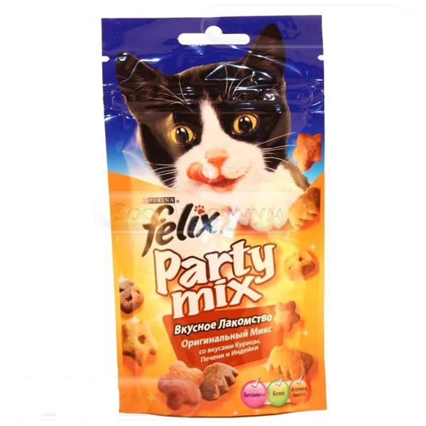 Лакомство Felix Party Mix Оригинал Микс для кошек 60гр