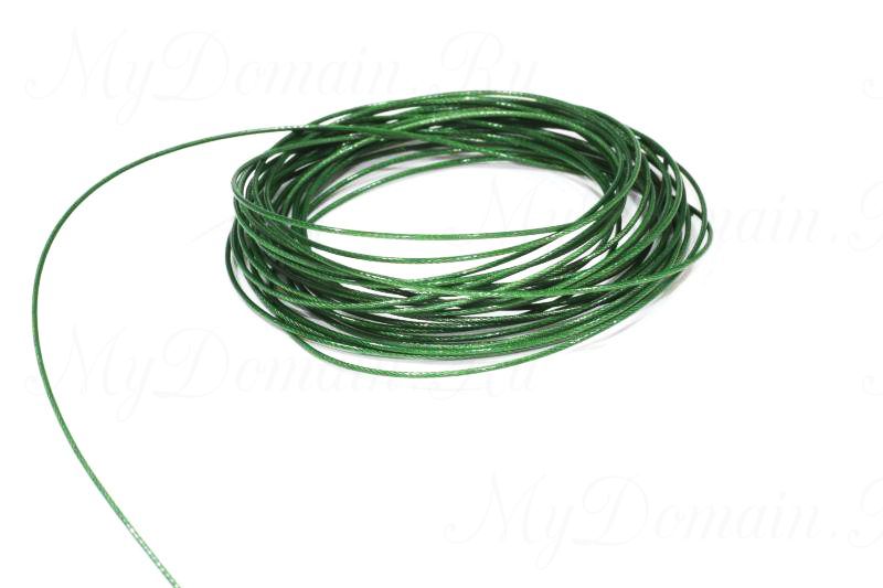 Поводочный материал Climax Toothy Critter (зеленый) 0,68мм 22,7 кг (стальной с полимерн.покрытием,вяжется и спаивается)