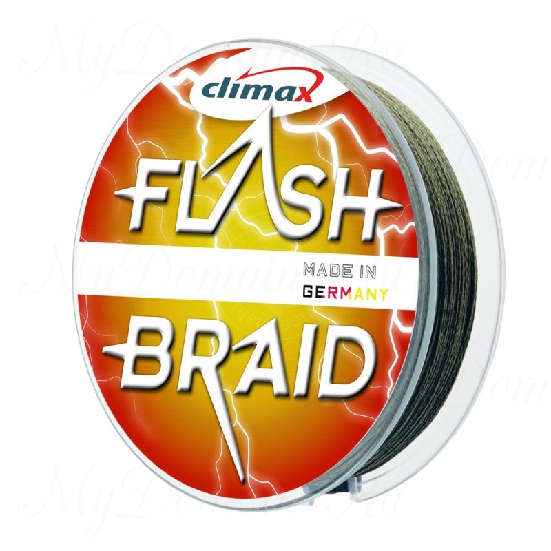 Плетёный шнур Climax FLASH BRAID 0,12 мм 7,5 кг 100 м цвет: зеленый (плавающий)