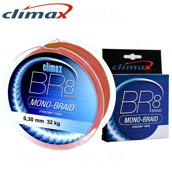 Плетёный шнур Сlimax BR8 Mono-Braid (красный) 135м 0,18мм 12.0кг (круглый)