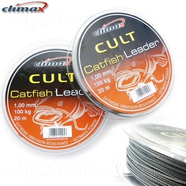 Поводочный материал Climax CULT Catfish Leader 20 м 1 мм 100 кг цвет: серый (для ловли сома)