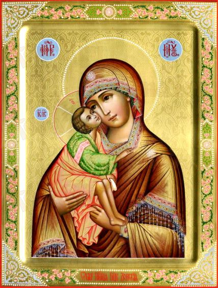 Донская икона Божией Матери (рукописная с резьбой)