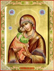 Донская икона Божией Матери (рукописная с резьбой)