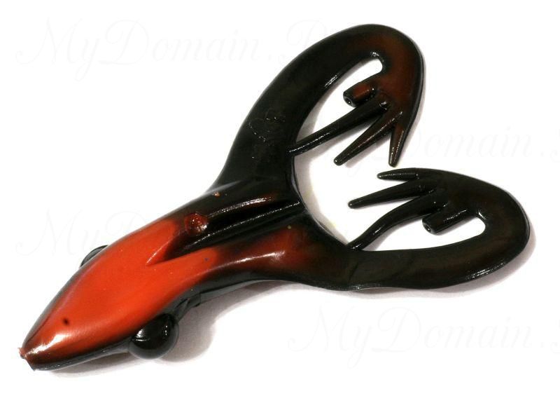Лягушка MISTER TWISTER Hawg Frog 7 см уп. 8 шт. N38 (черный / оранжевое брюшко) фирменная упаковка