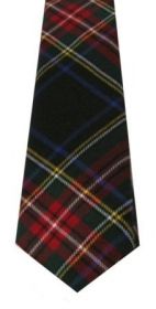 Истинно шотландский клетчатый галстук 100% шерсть , расцветка клан Стюарт Черный вариант