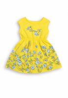 GFDT3023 Желтое платье для девочки с лимонами Пеликан