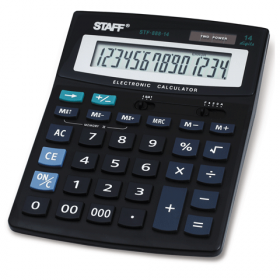 Калькулятор настольный STAFF STF-888-14 (200×150 мм), 14 разрядов, двойное питание 250182