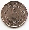 5 центов(Регулярный выпуск) Маврикий 2007