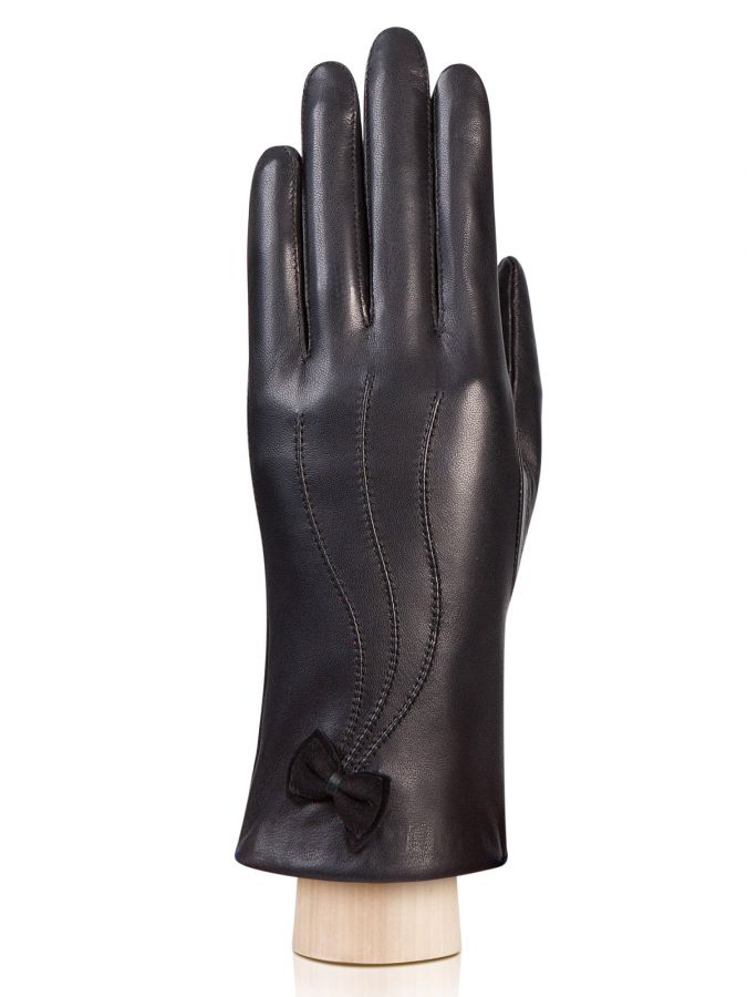 Черные кожаные перчатки ELEGANZZA GR01-00023376