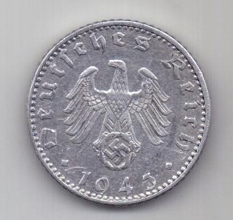 50 пфеннигов 1943 г. AUNC. Германия