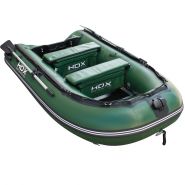 Лодка HDX надувная, модель CARBON 240 , цвет зелёный, (дерев. пол) P/L