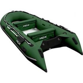 Лодка HDX надувная, модель OXYGEN 430 AL, цвет зелёный