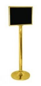 Мобильные стойки-указатели направления, золотые столбики с рамкой для информации, латунный указатель в аренду