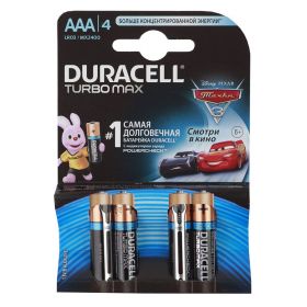 Алкалиновая батарейка AAA/LR03 "Duracell Turbo Max" 1.5v 4 шт.