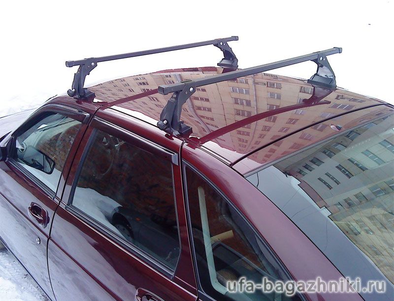 Багажник на крышу на Ладу Приору (Атлант, Россия), стальные дуги