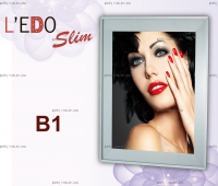 Тонкая световая панель Magnetic L'EDO Slim со съемной лицевой панелью на магнитах, односторонняя, формат B1, габаритный размер 740х1040х18 мм
