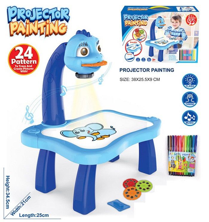 Детский Проектор Для Рисования Со Столиком PROJECTOR PAINTING, Голубой