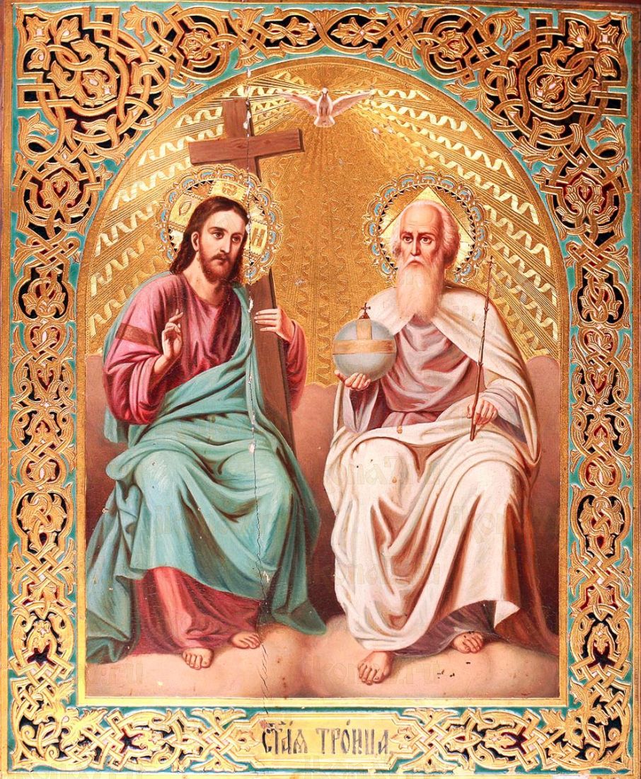 Икона Новозаветная Троица - Сопрестолие (копия старинной)