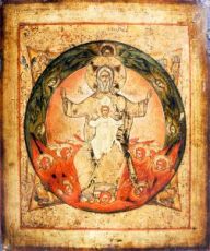 Икона Новозаветная Троица - Отечество (копия старинной)