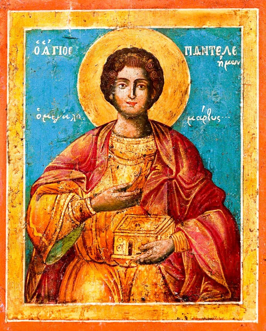 Икона Пантелеймон Целитель (копия 19 века)