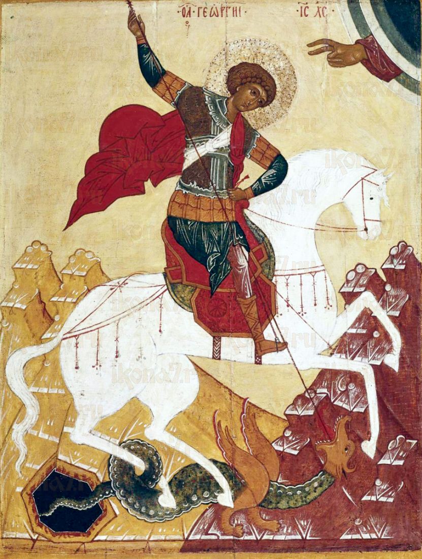 Икона Георгий Победоносец (копия старинной)