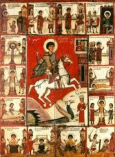 Икона Георгий Победоносец (копия 14 века)