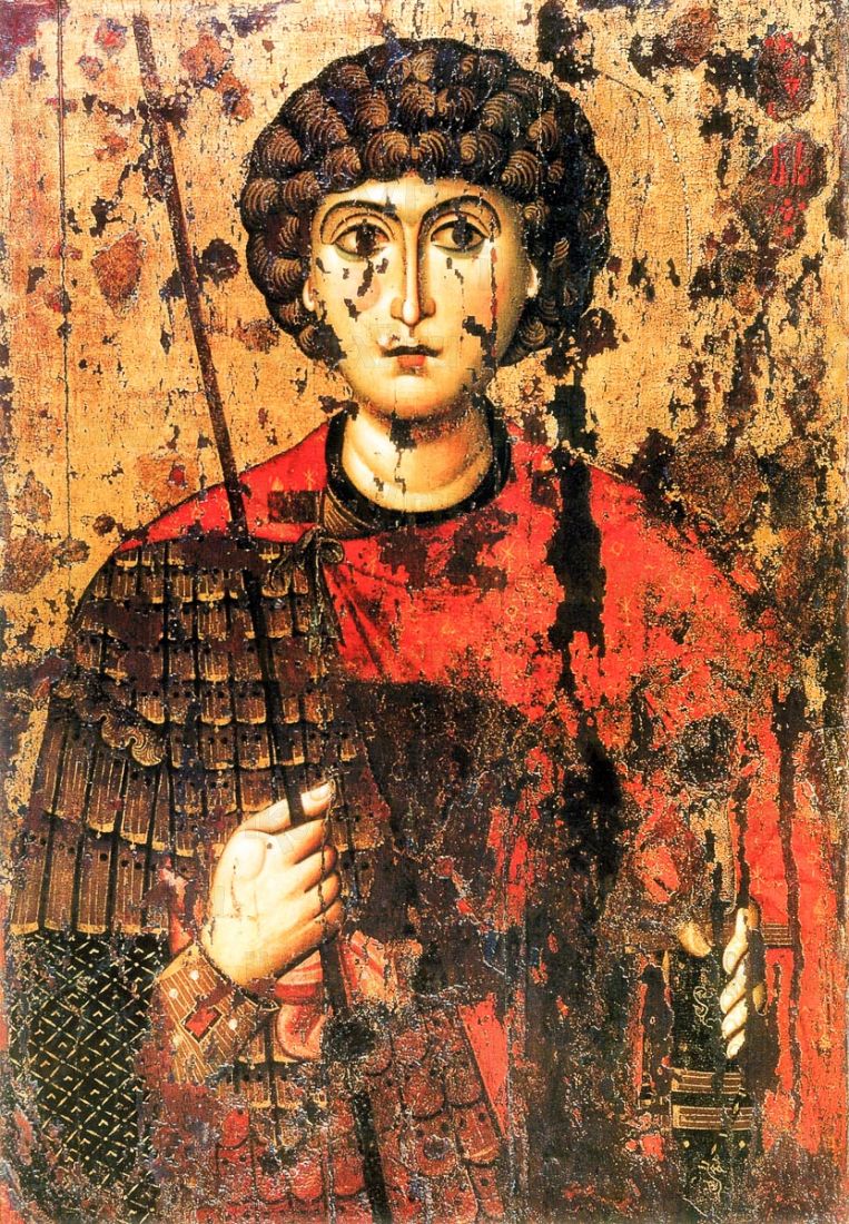 Икона Георгий Победоносец (копия 12 века)