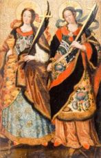 Икона Екатерина и Варвара (копия старинной)