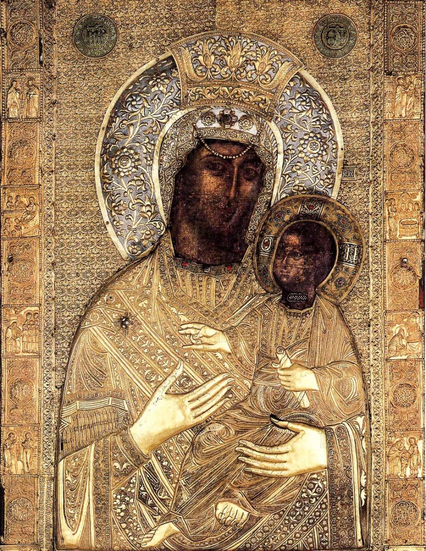 Ктиторская икона Божией Матери (копия старинной)