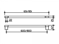 Keuco Plan Полотенцедержатель 14901 (80 см) схема 2
