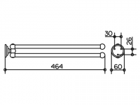 Keuco Astor Полотенцедержатель 02118 (46,5 см) схема 1