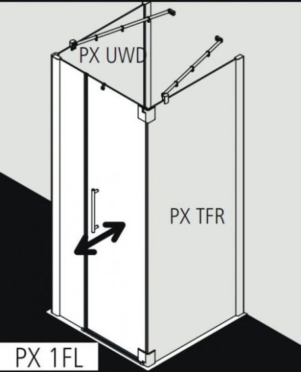Душевая кабина Kermi Pasa XP в угол или П-образная PX 1FR/L ФОТО