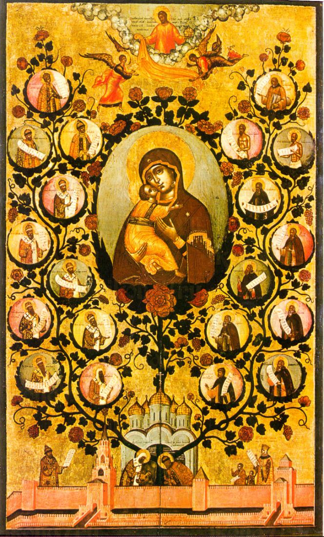 Икона Древо государства Российского (копия 17 века)