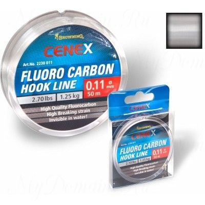Леска Browning Cenex Fluoro Carbon Hook Line 0,13mm 50m