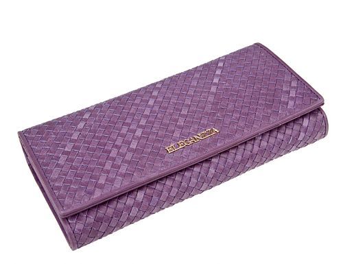 Кожаный фиолетовый кошелёк ELEGANZZA Z3105-2596-01-00002880