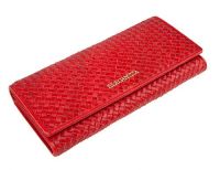 Красный плетёный кошелёк