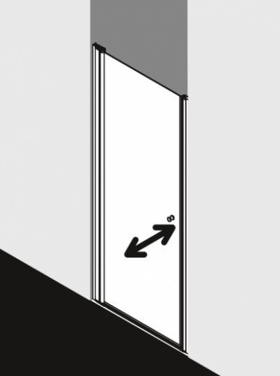 Душевая дверь Kermi Atea для ниши AT 1WR/L схема 1