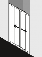 Душевая дверь Kermi Atea для ниши AT D4D схема 1