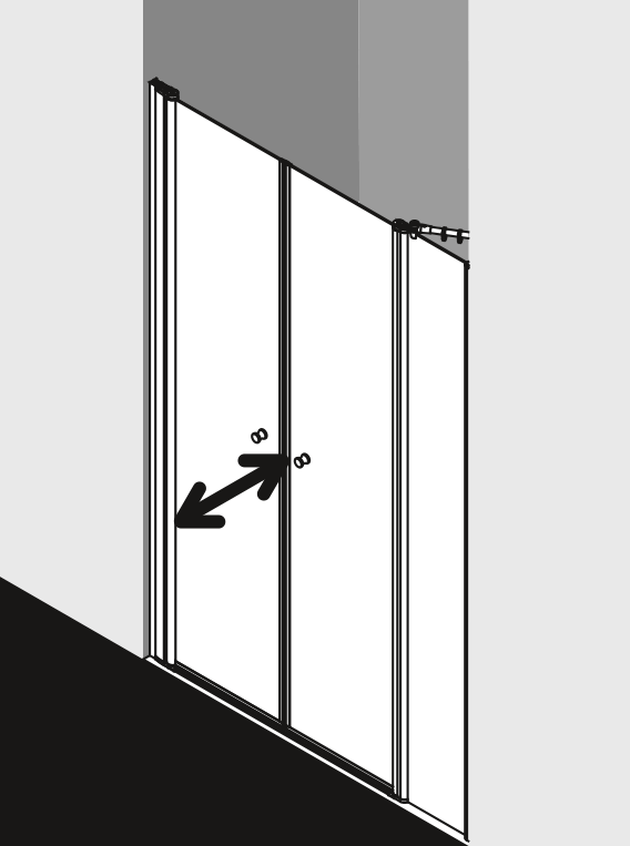Душевая дверь Kermi Atea для ниши AT PFR/L ФОТО