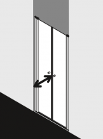 Душевая дверь Kermi Atea для ниши AT PTD схема 1