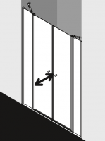 Душевая дверь Kermi Atea для ниши AT PTF схема 1