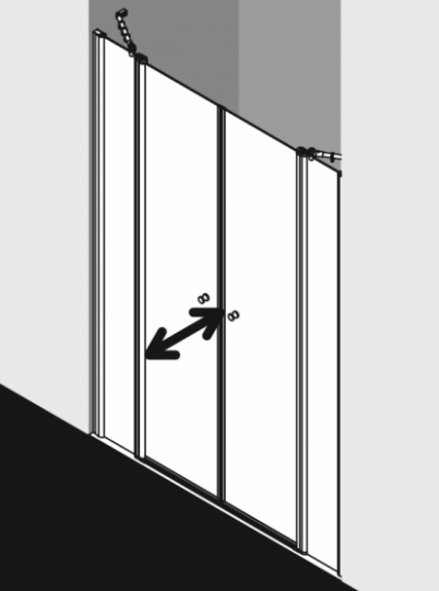 Душевая дверь Kermi Atea для ниши AT PTF ФОТО