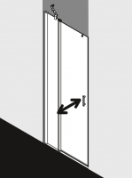 Душевая дверь Kermi Diga для установки в нише DI 1FR/L схема 1