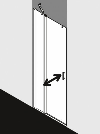 Душевая дверь Kermi Diga для установки в нише DI 1FR/L ФОТО