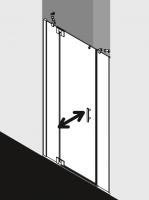 Душевая дверь Kermi Filia XP в нишу FX 1GR/L схема 1