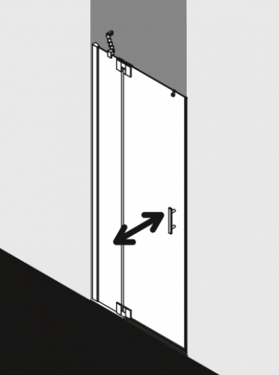 Душевая дверь Kermi Filia XP в нишу FX 1TR/L схема 1