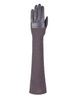 Темно-серые длинные перчатки ELEGANZZA