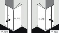 Kermi Pasa в угол или пристенный монтаж PA 1SW схема 1