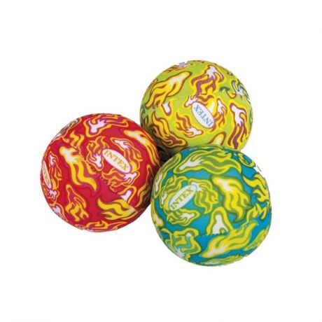 Мячики для игры в бассейне 3 цвета, 55505 Intex