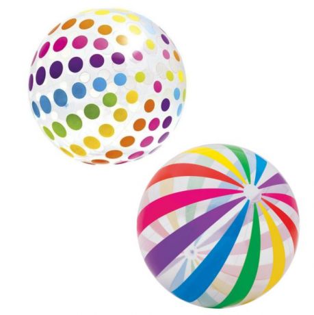 Надувной мяч пляжный Разноцветные Полоски 59065 INTEX